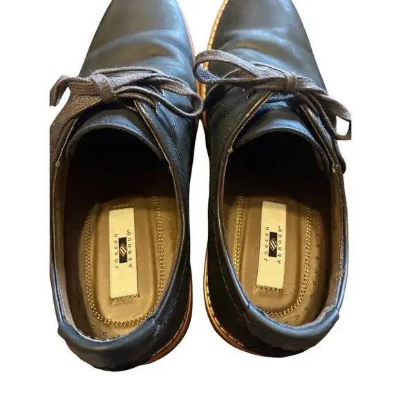 JOSEPH ABBOUD Men’s Black Leather Oxford Lace Up Shoes Size 9 - Picture 3 of 6